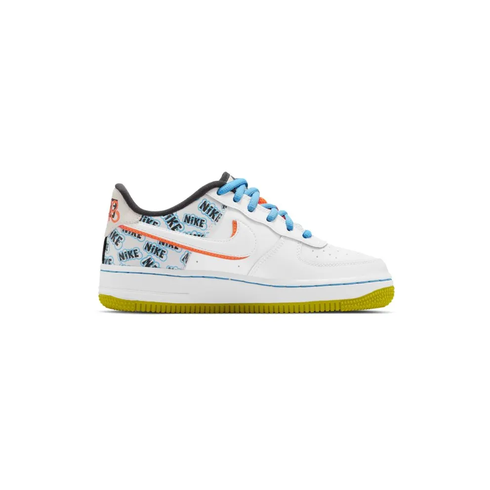 Nike Air Force 1 Low Back To School 2020 (GS) White/Hyper Crimson-Bright Cactus-White (CZ8139-100)