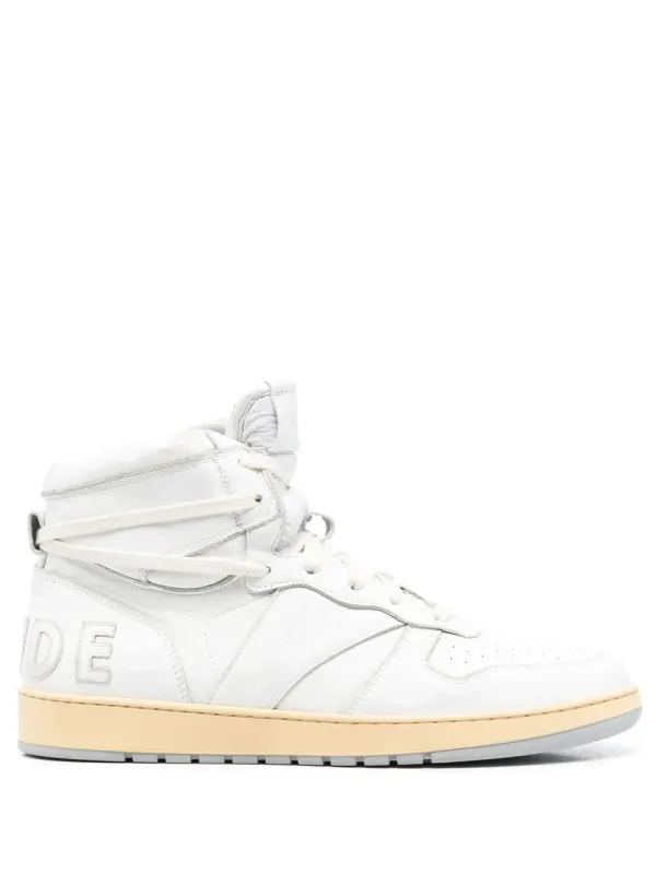 RHUDE High-Top- mit Logo-Patch – White (RHPS23FO09489444)