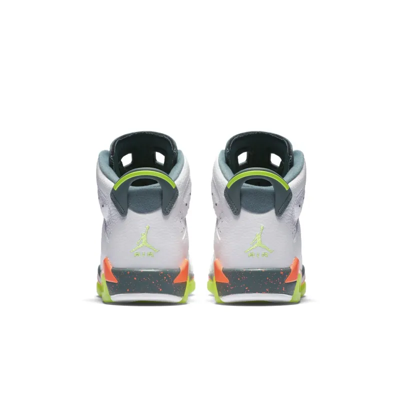 Jordan 6 Retro Bright Mango (GS) White/Ghost Green-Hasta-Bright Mango (384665-114)