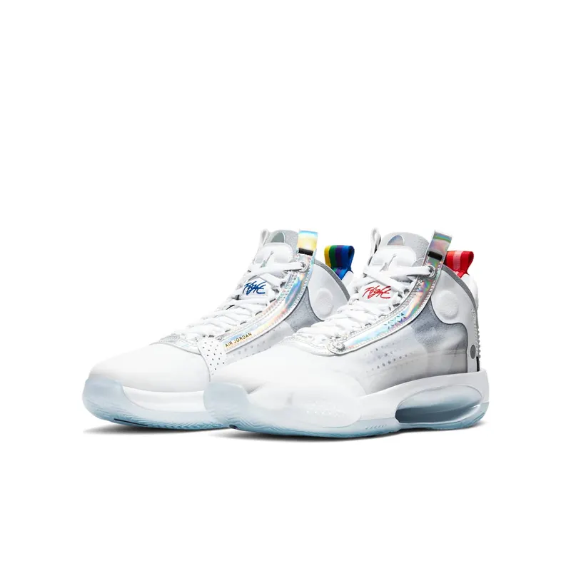 Jordan XXXIV White Metallic Silver (GS) White/Metallic Silver-White (BQ3384-101)