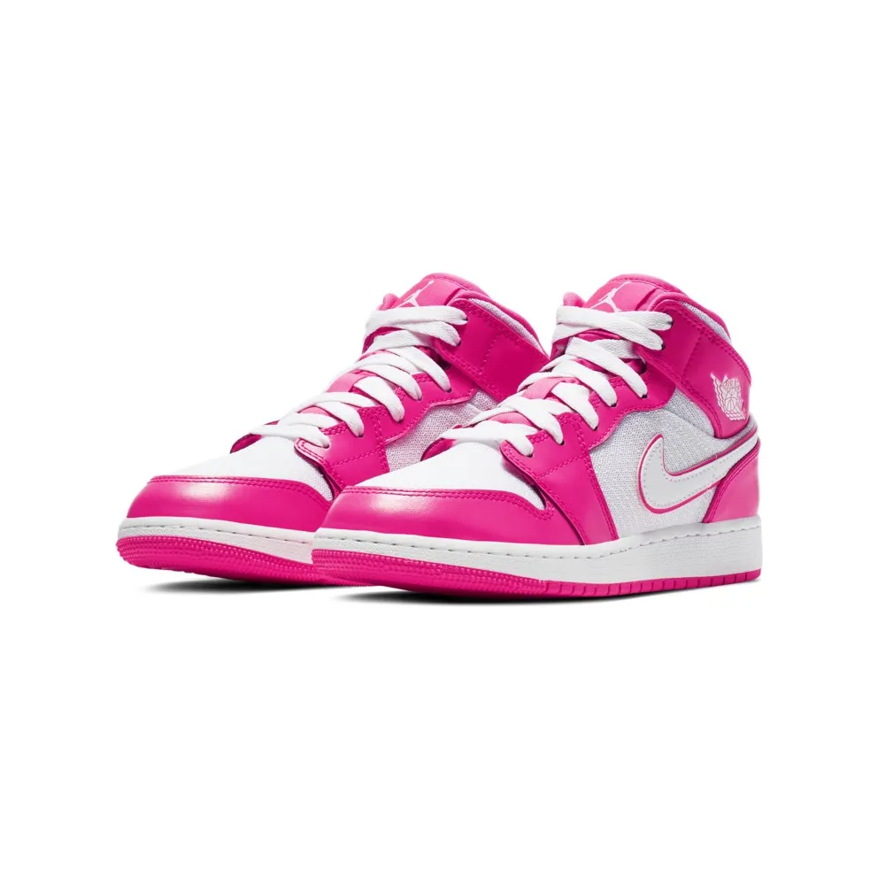 Jordan 1 Mid Hyper Pink White (GS) Hyper Pink/White-White (555112-611)