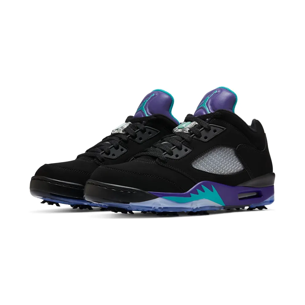 Jordan 5 Retro Low Golf Black Grape Black/Black-Grape Ice-New Emerald (CU4523-001)