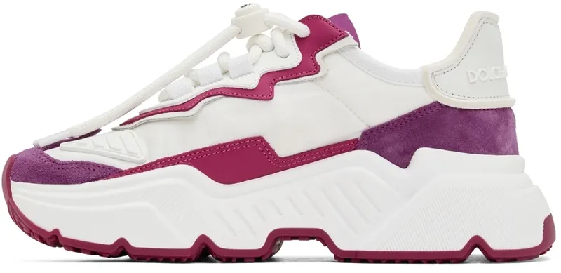 Dolce & Gabbana White & Pink Daymaster Low-Top (CK1908 AQ161)