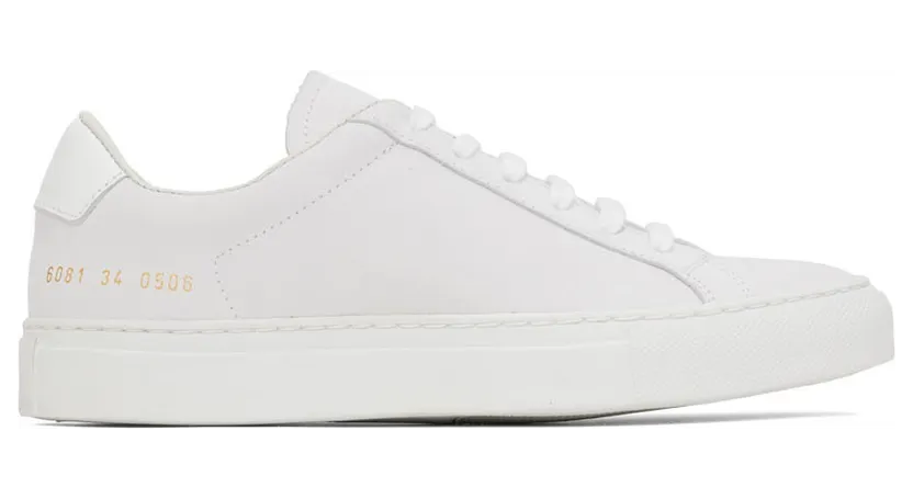 Common Projects White Retro Low Sneakers (6081)