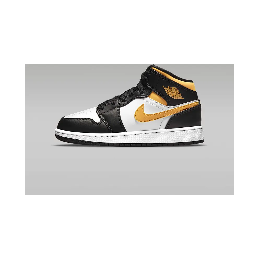 Air Jordan 1 Mid GS “Pollen / Black / White” (554725-177)
