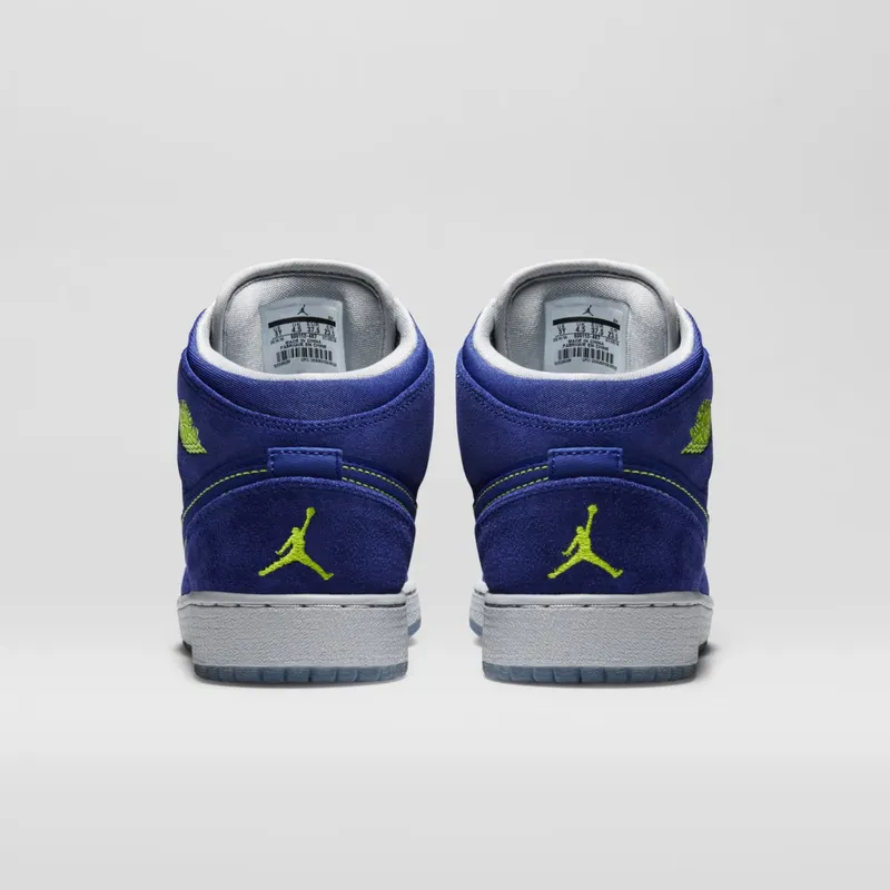 Jordan Air 1 Mid GG Deep Royal Blue (GS) Deep Royal Blue/Fierce Green Wolf Grey (555112-407)