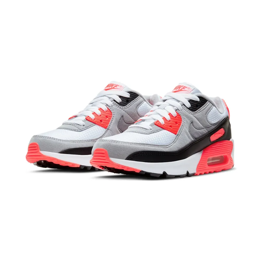 Nike Air Max 90 Infrared 2020 (GS) White/Black-Cool Grey-Radiant Red (DC8334-100)