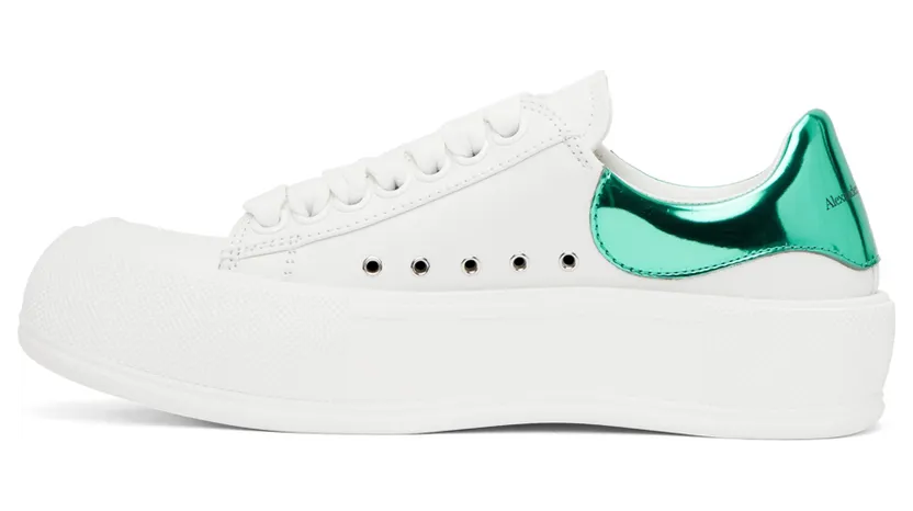 Alexander McQueen White & Pink Oversized Sneakers (716636WICEL) (3)