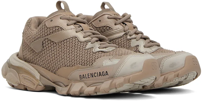 Balenciaga Beige Track 3 Low Top Sneakers (700873 W3RF3)