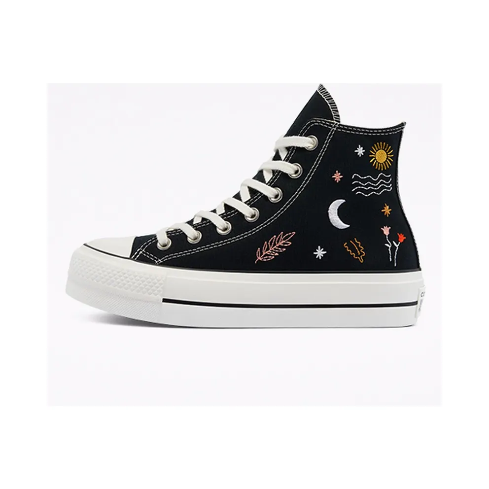 Converse It’s Okay To Wander Platform Chuck Taylor All Star High Top Black/vintage White/multi (571085C)