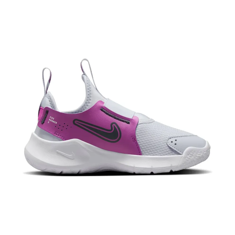 Nike Flex Runner 3 Football Grey Hot Fuchsia White Thunder Blue (FN1449-007)