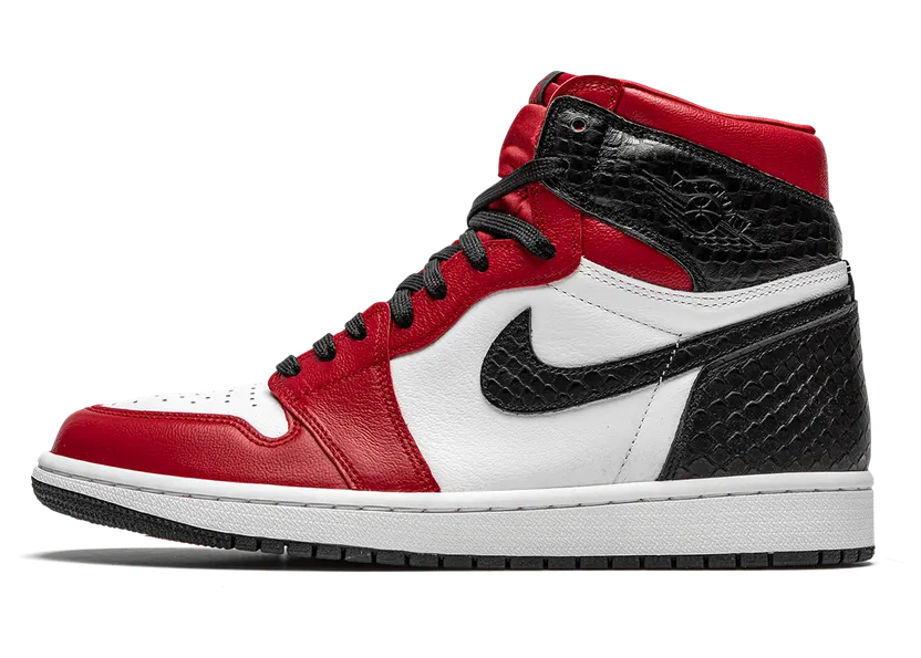 Air Jordan 1 Retro High ‘Satin Snake Chicago’ (2020) – “Gym Red / White / Black” (CD0461-601)