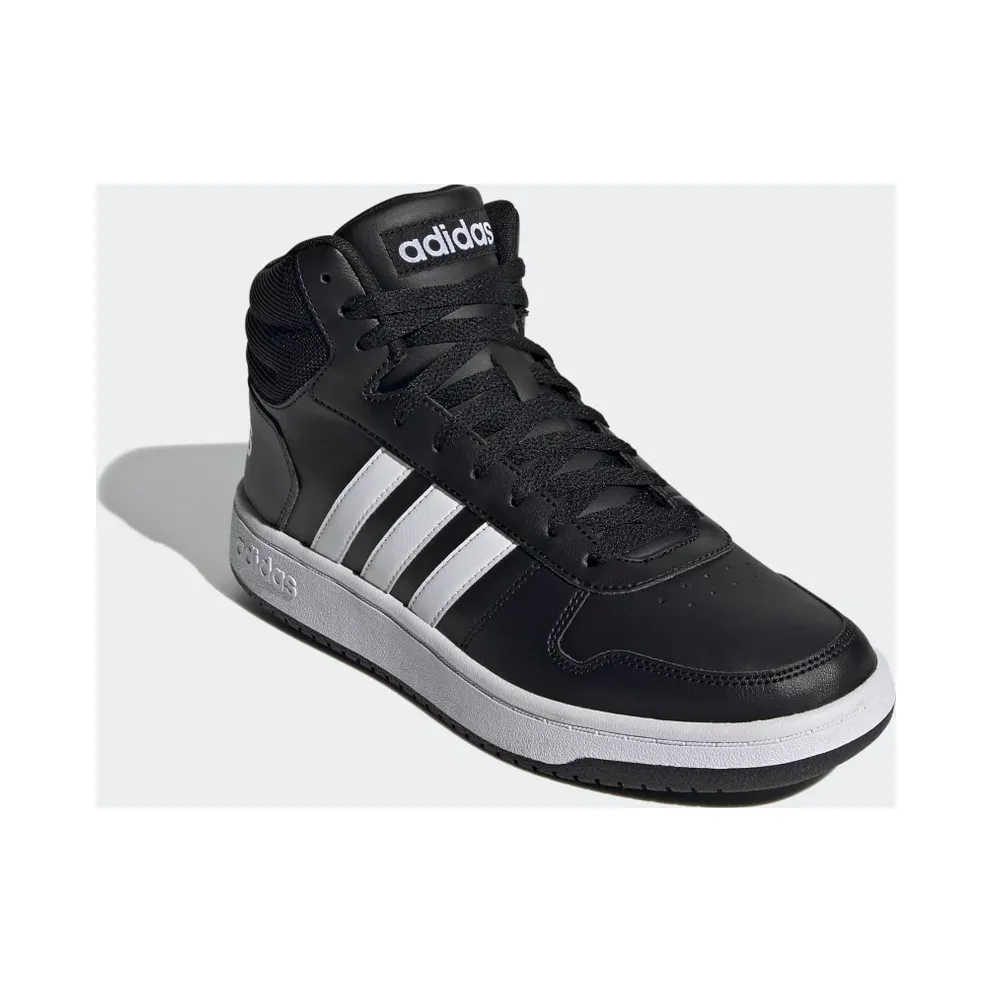 adidas Hoops 2.0 Mid Core Black / Cloud White / Cloud White (FY8618)
