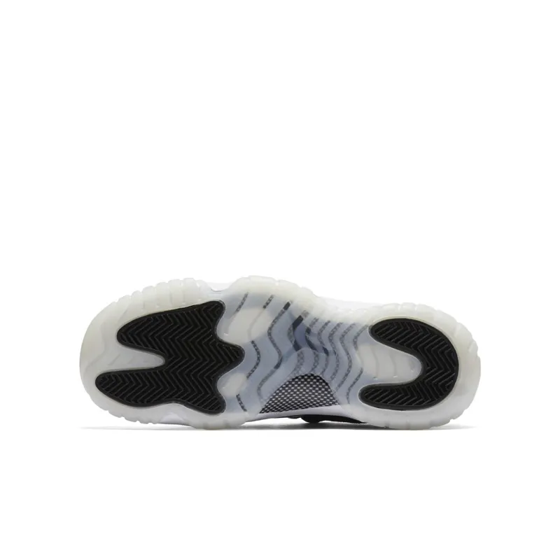 Jordan 11 Retro Low Barons (GS) Black/Metallic Silver-White (528896-010)