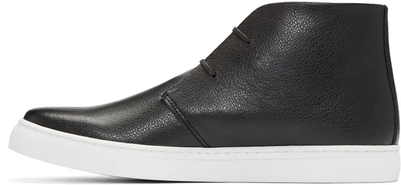 Junya Watanabe Black Leather High-Top Sneakers (WR-K102-051)
