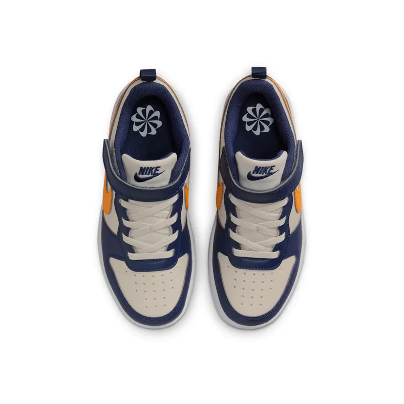 Nike Court Borough Low Recraft Light Orewood Brown Midnight Navy White Orange Peel (DV5457-126)