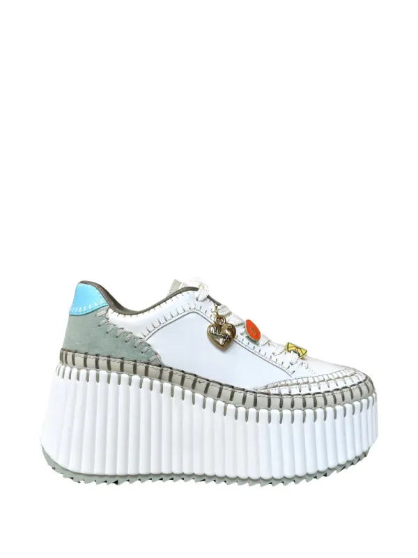 Chloé Nama mit Wedge-Absatz – White (CH26U02IWW)