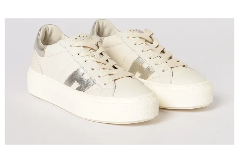 Hogan Crosswind Leather Sneakers Platinum (HXW7050GB00V1L022E)
