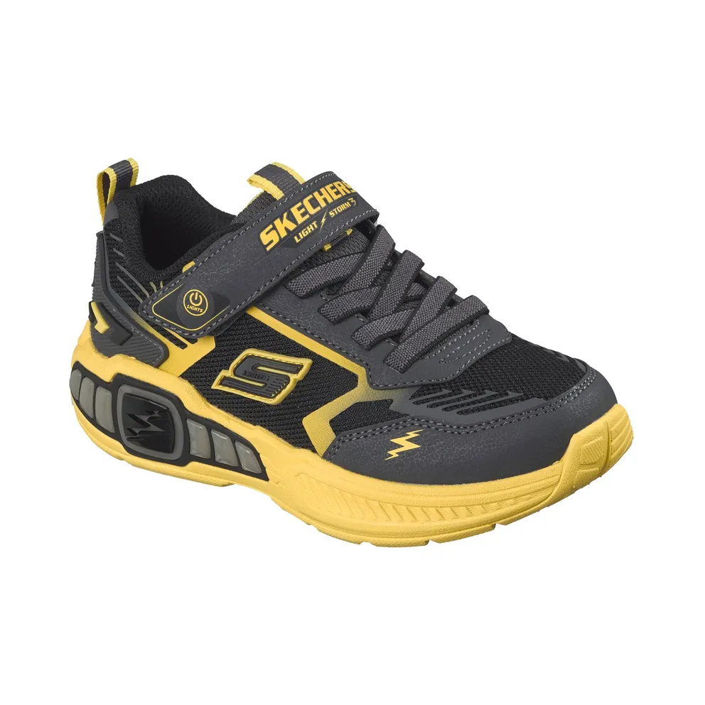 Skechers S-Lights: Light Storm 3.0 Sneaker Houtskool/Yellow