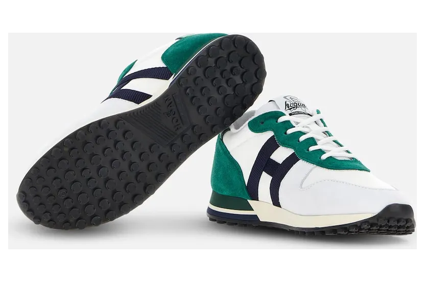 Sneakers Hogan H383 White Green Blue (HXM3830AN52S8J546J) (4)