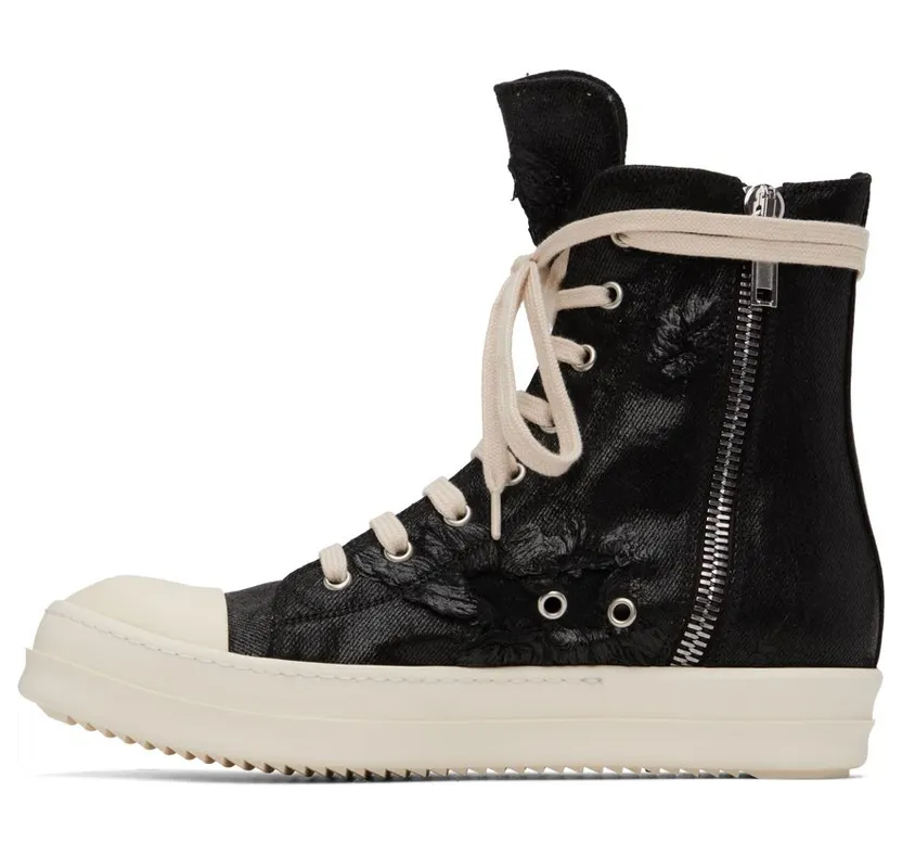 Rick owens Black Foil Slash 911 BLACK/MILK/MILK (DU02B4800 BFLS) (3)