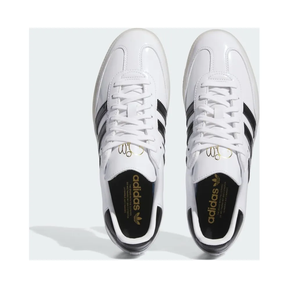 Adidas Dill Samba Patent Leather Cloud White / Core Black / Gold Metallic (IE5158)