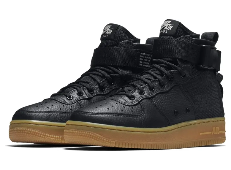 Nike SF Air Force 1 Mid Black Gum (GS)