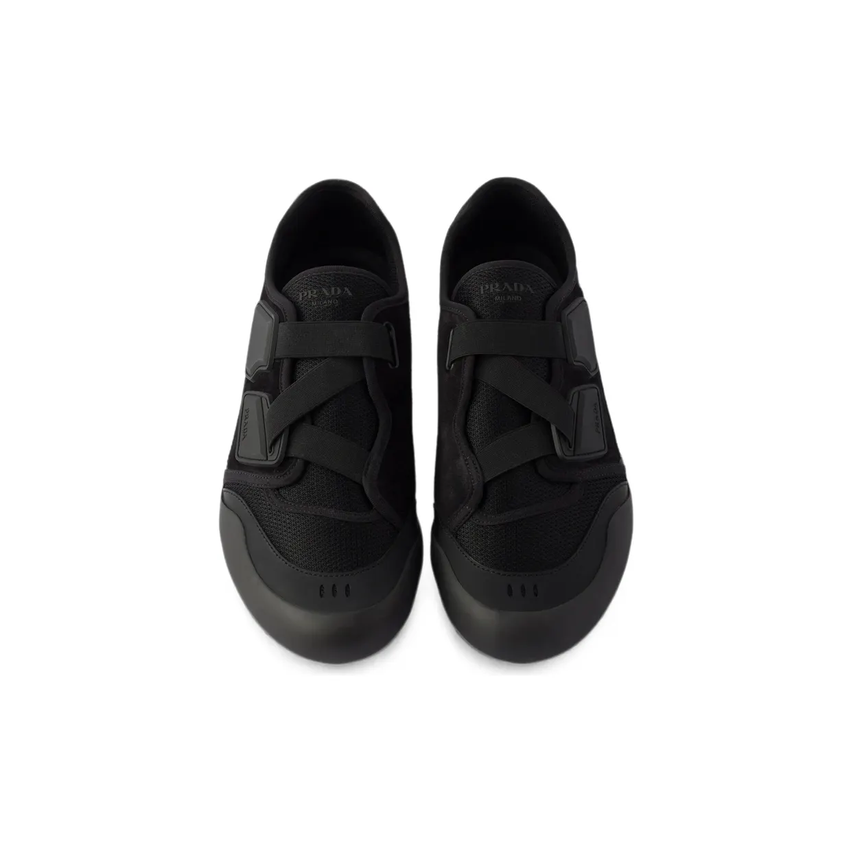 Prada Speedrock Leather and Mesh Fabric “Black” (2EE487 F G000 3H0K F0002) (2)