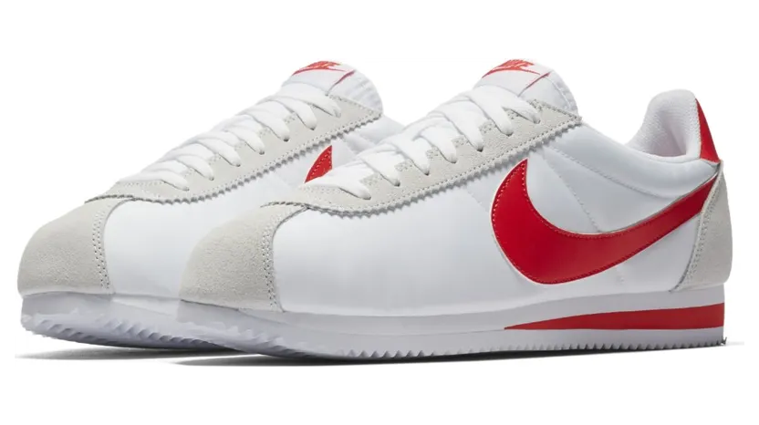 Nike Classic Cortez Nylon White Habanero Red