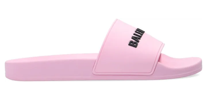 Balenciaga Pool Slides Pink Black (W) (565547W1S805878)