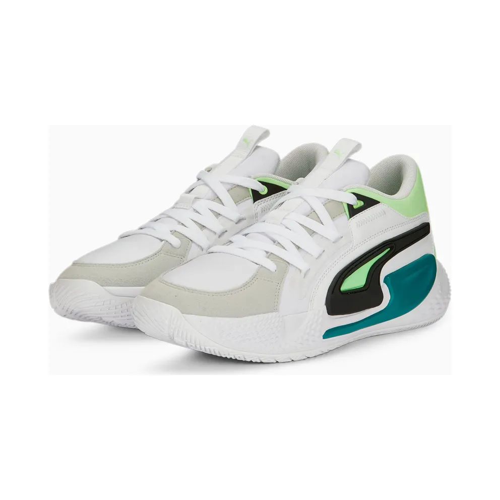 Puma Court Rider Chaos Jewel Basketball Shoes White/Green (378051-01)