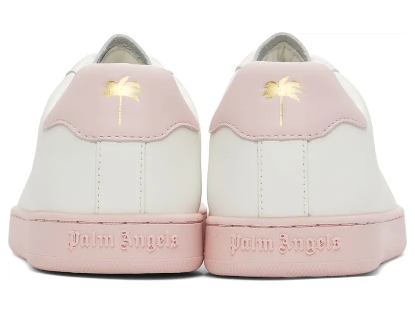 Palm Angels White & Pink Palm One Sneakers (PWIA035S22LEA0020130) (2)
