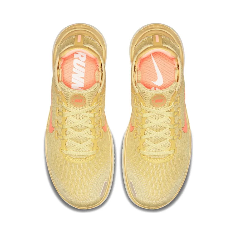 Nike Free RN 2018 Summer Lemon Wash (W) Lemon Wash/Crimson Pulse-Sail-Fossil-Buff Gold (AO1911-700)