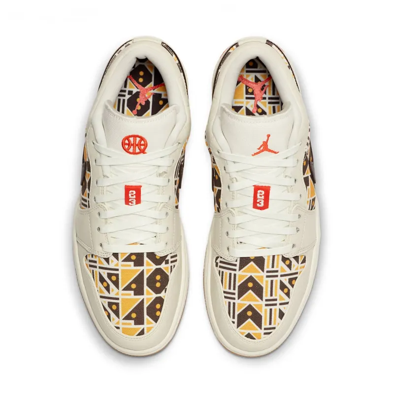 Jordan 1 Low Quai54 (2020) Sail/Team Orange-Baroque Brown (CZ4155-100)