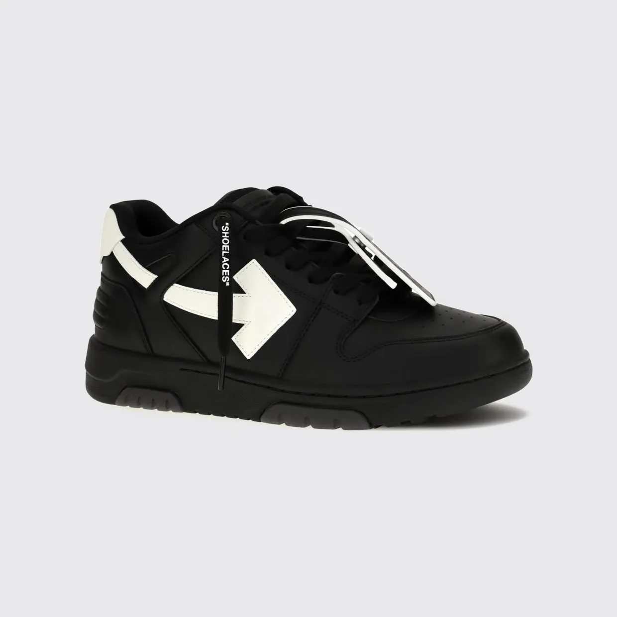 Off-White Bicolor Out Of Office Sneakers in Leather and Recycled Polyester Black (M189C9L0191001)