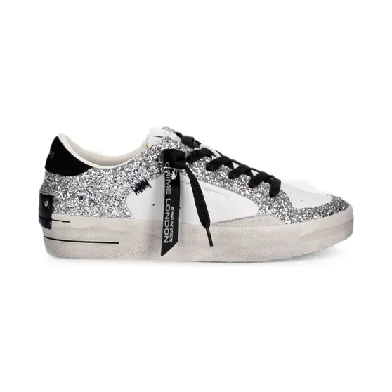 Crime London verfraaid met glitter “White” (25117II8)