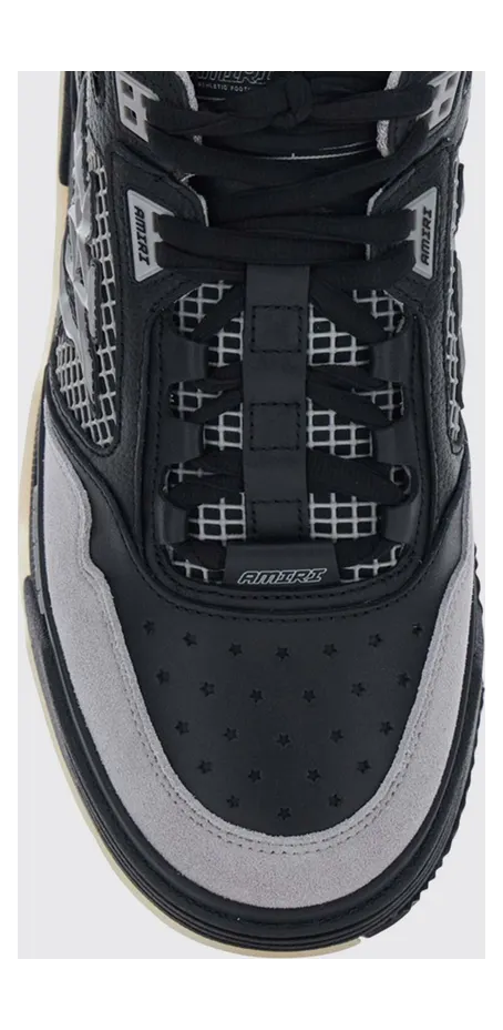 Amiri MA-94 Leather and Mesh Sneakers with Monogram and Suede Details Black (AMSNSN1088070) (3)