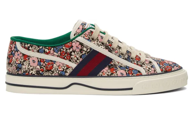 Gucci Multicolor Liberty London Edition Gucci Tennis 1977 Sneakers (606111 2HC30)