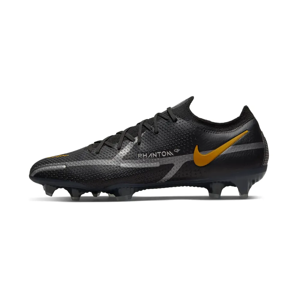 Nike Phantom GT2 Elite FG Black Metallic Dark Grey Metallic Gold (CZ9890-007)