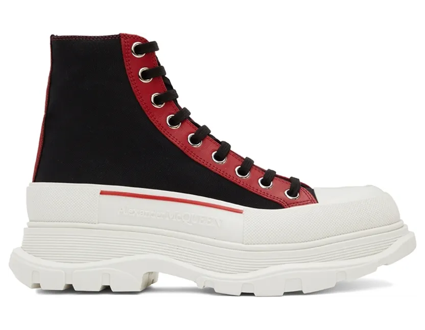 Alexander McQueen Black Tread Slick High Sneakers (711105W4TGD)