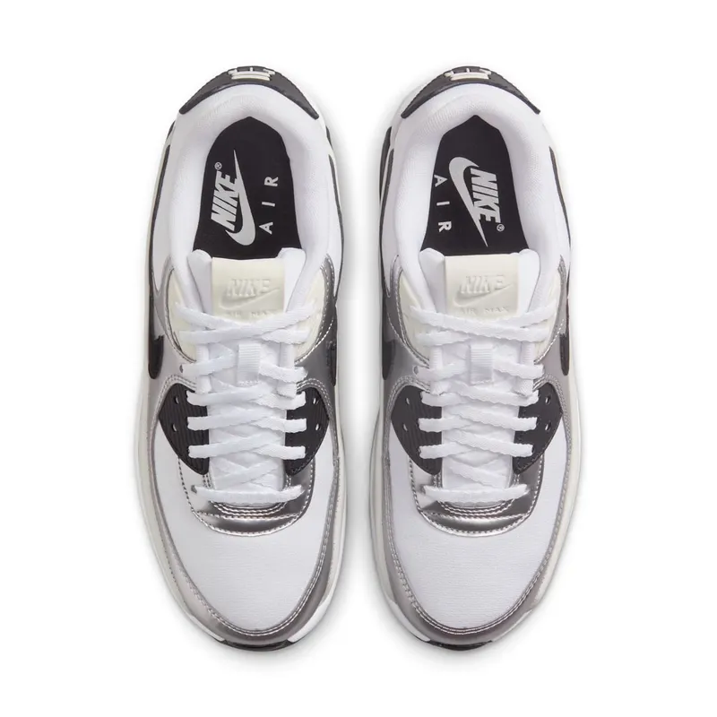 Nike Air Max 90 LV8 White Phantom Metallic Silver Black (IB0170-100)