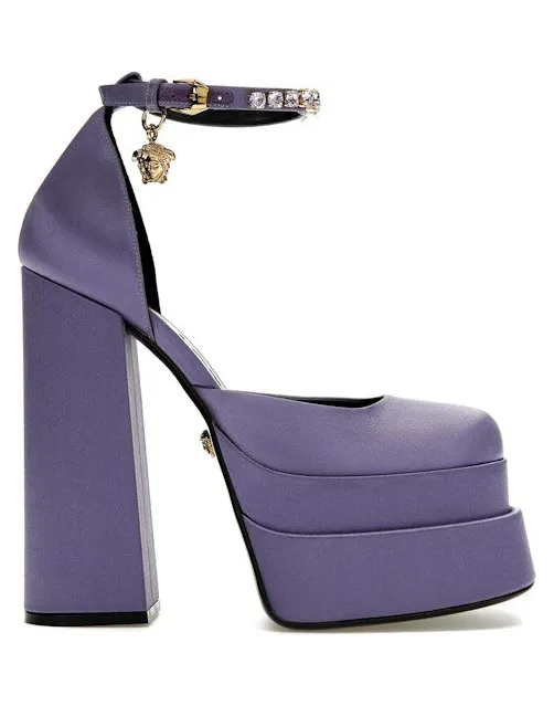 Versace Medusa Aevitas 155mm Platform Pumps Lilac Satin (1002005-DRA67_1L72V)