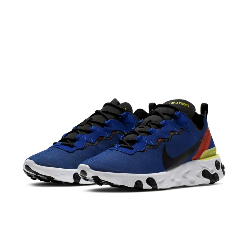 Nike React Element 55 Game Royal Dynamic Yellow Habanero Red Game Royal/Black-White-Dynamic Yellow-Habanero Red (BQ6166-403)