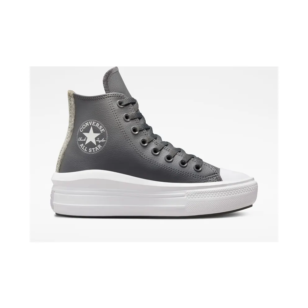 Converse Chuck Taylor All Star Move Platform Stripe Knit Iron Grey/Iron Grey/Weiß (A01344C)