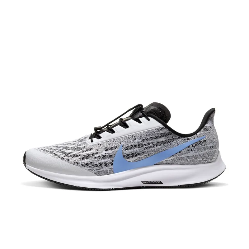 Nike  Air Zoom Pegasus 36 FlyEase White White/Black-Pure Platinum-University Blue (BV0613-100)