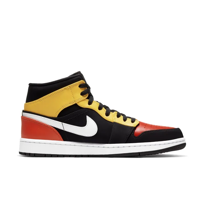Jordan  1 Mid Black Amarillo Orange Black/Amarillo/White (852542-087)