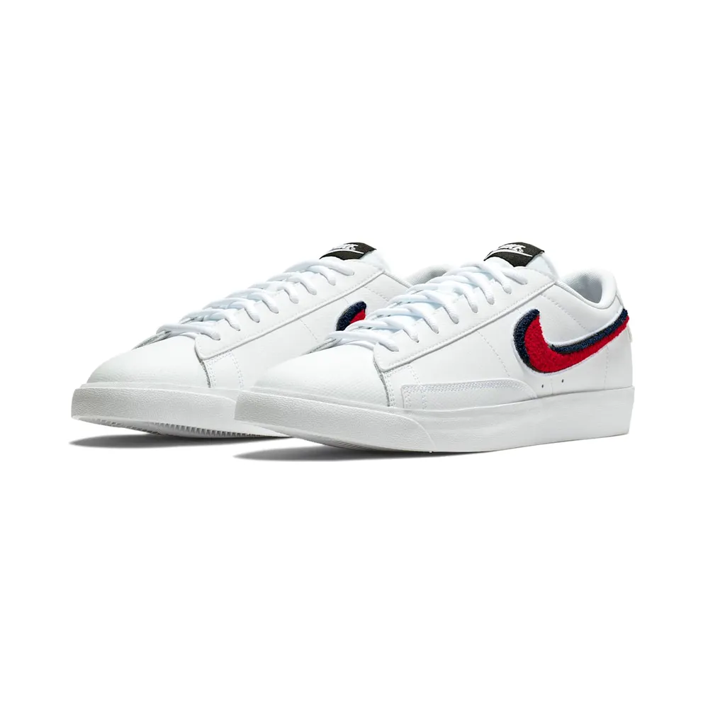 Nike Blazer Low 3D White Blue Red White/White-Blue Void-University Red (AV6964-100)