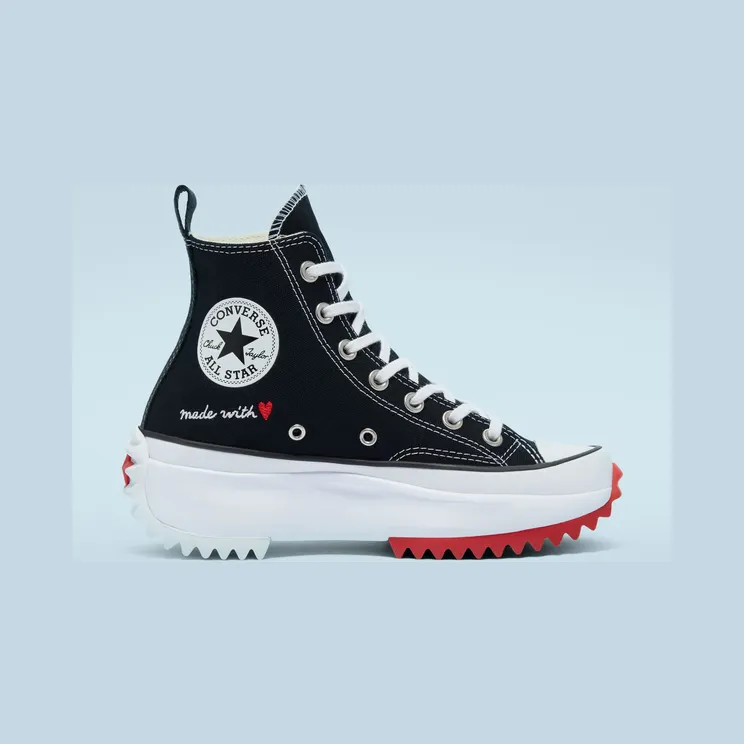 Converse Valentine’s Day Run Star Hike High Top Black/white/university Red (171120C)