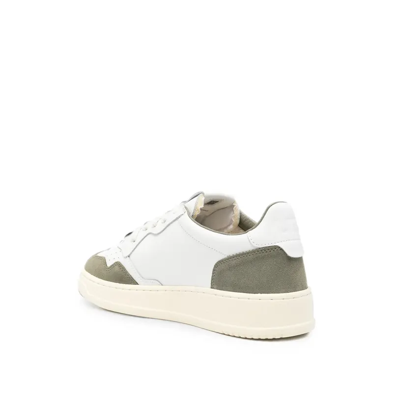 Autry Medalist Calf Suede-panelled “White/Green” (AULM FT21)