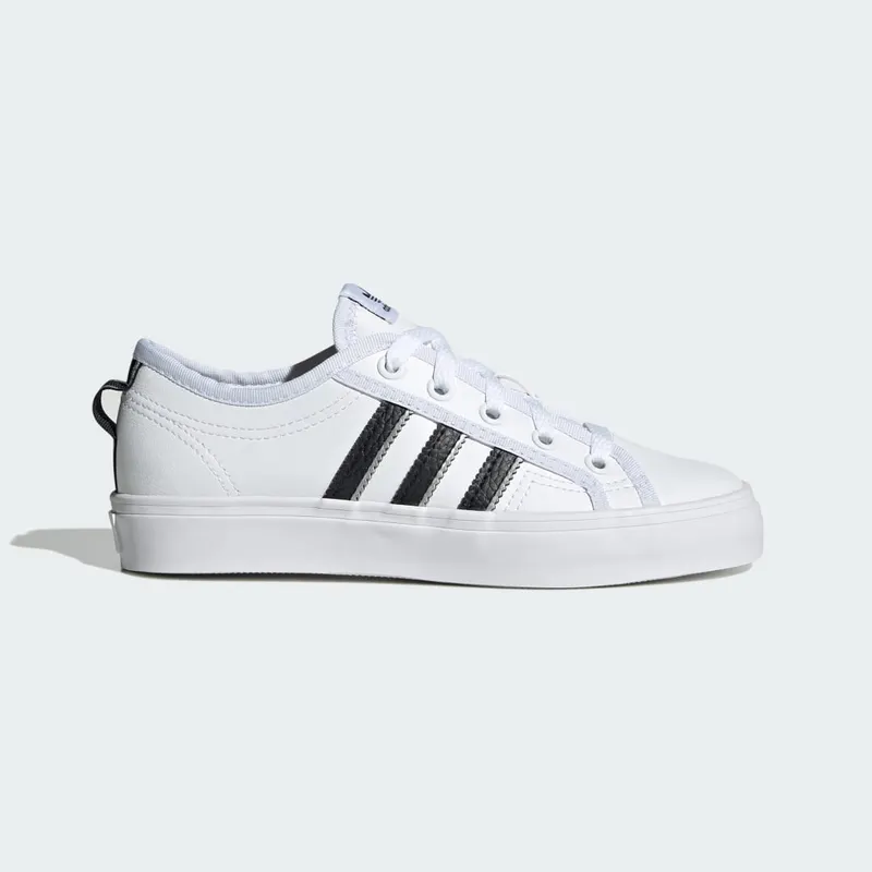 Adidas NIZZA LO CL K Cloud White / Core Black / Silver Metallic (H05057)